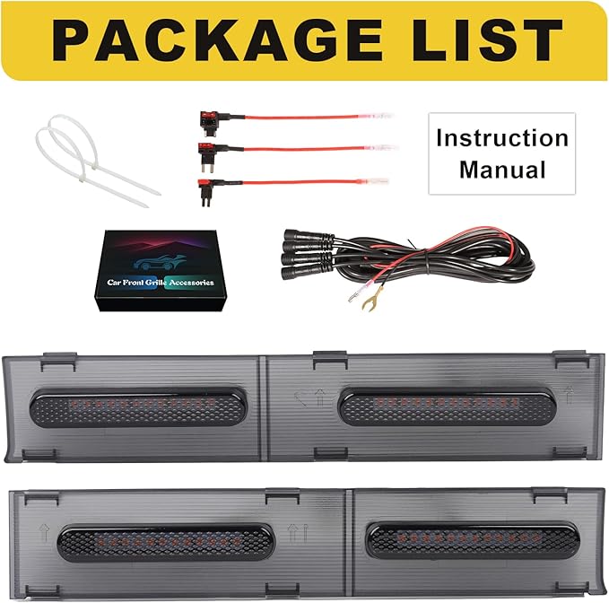 Front Grille Grill Lights for 2024 2025 Tacoma SR SR5 Led Grill Light Accessories,Amber (for SR SR5 only-LED-Amber)