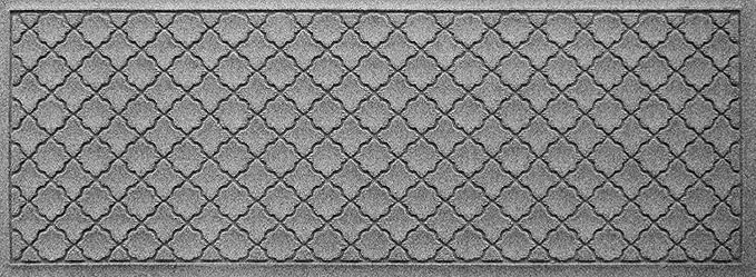 WaterHog Heavy Duty Runner Door Mat, 2' x 5', Made in USA, Durable & Skid-Resistant Entryway Mat, Water-Trapping, Indoor/Outdoor Decorative Floor Covering, Cordova Collection, Medium Grey
