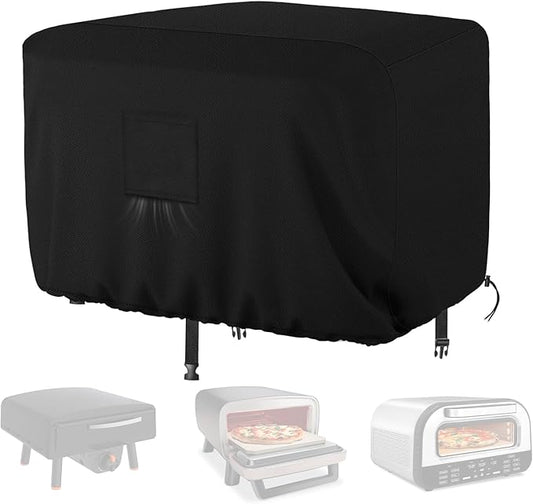 Waterproof Cover for Ninja Pizza Oven MO201, Tabletop Pizza Oven Covers, Tear Resistant, Windproof with Bottom Drawstrings, Fully Covered with Heavy-Duty 600D PU Oxford Cloth (Cover Only)