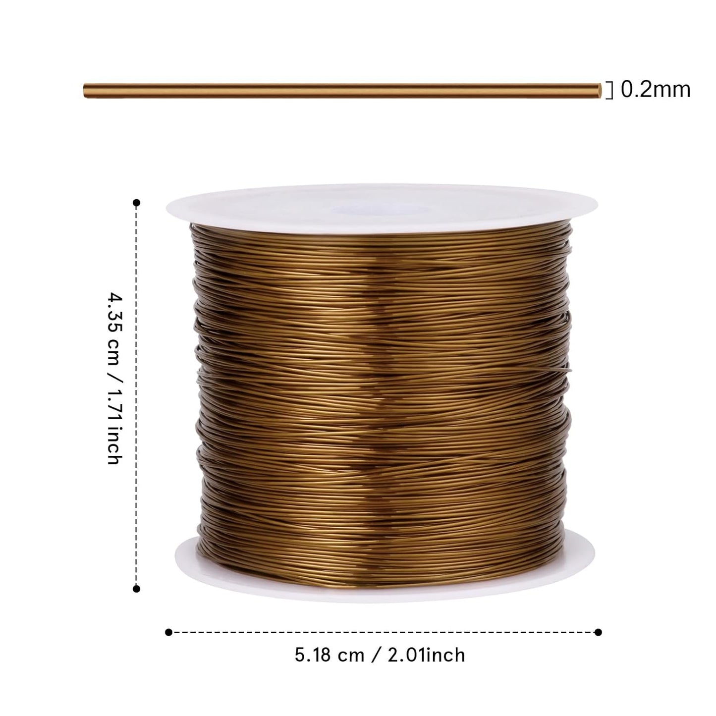 492FT Jewelry Wire 32 Gauge Tarnish-Resistant Copper Beading Wires Roll Bulk for DIY Crafts Jewelry Making, Antique Bronze