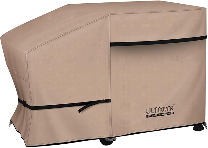 ULTCOVER 600D Outdoor Waterproof Griddle Cover for Blackstone Halo LoCo Cookers Nexgrill Weber 28 inch Single Side Shelf Flap Top Grill with Hood