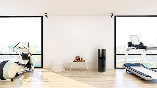 Black Stainless Steel Floor Stand Wipe Dispenser with Built-in Trash Can - Fits Wipes on Rolls - Perfect for Fitness Clubs, Schools/Daycares, Commercial and Residential Facilities