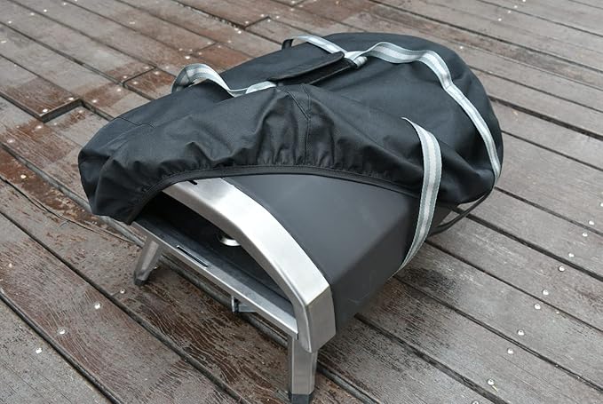 TOHONFOO Pizza Oven Carry Cover for Ooni Koda 12 Gas Pizza Oven Heavy Duty Waterproof 600D Oxford Fabric Portable Outdoor Pizza Oven Carry Accessories Black