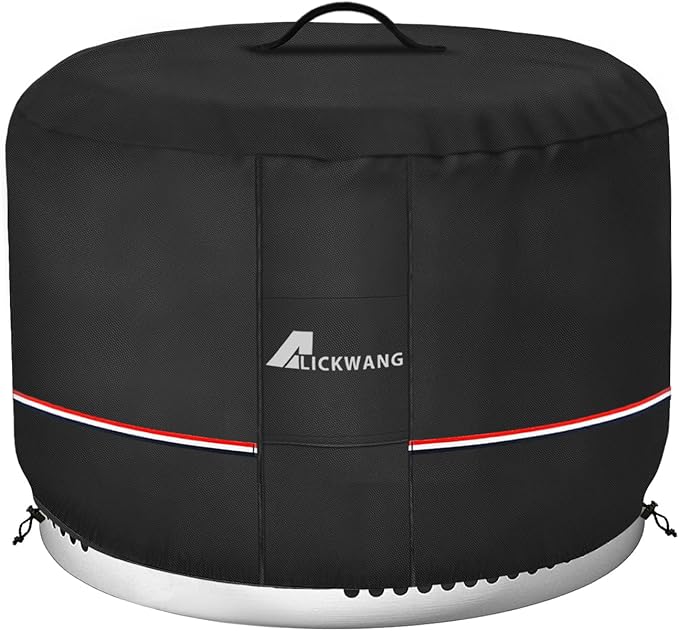 Fire Pit Cover for Solo Stove Bonfire,600D Tear-Resistant Heavy Duty Durable 100% Waterproof 20-22 Inch Smokeless Fire Pit Cover, Patio Weatherproof Gas Fire Pit, Black 22"x16"