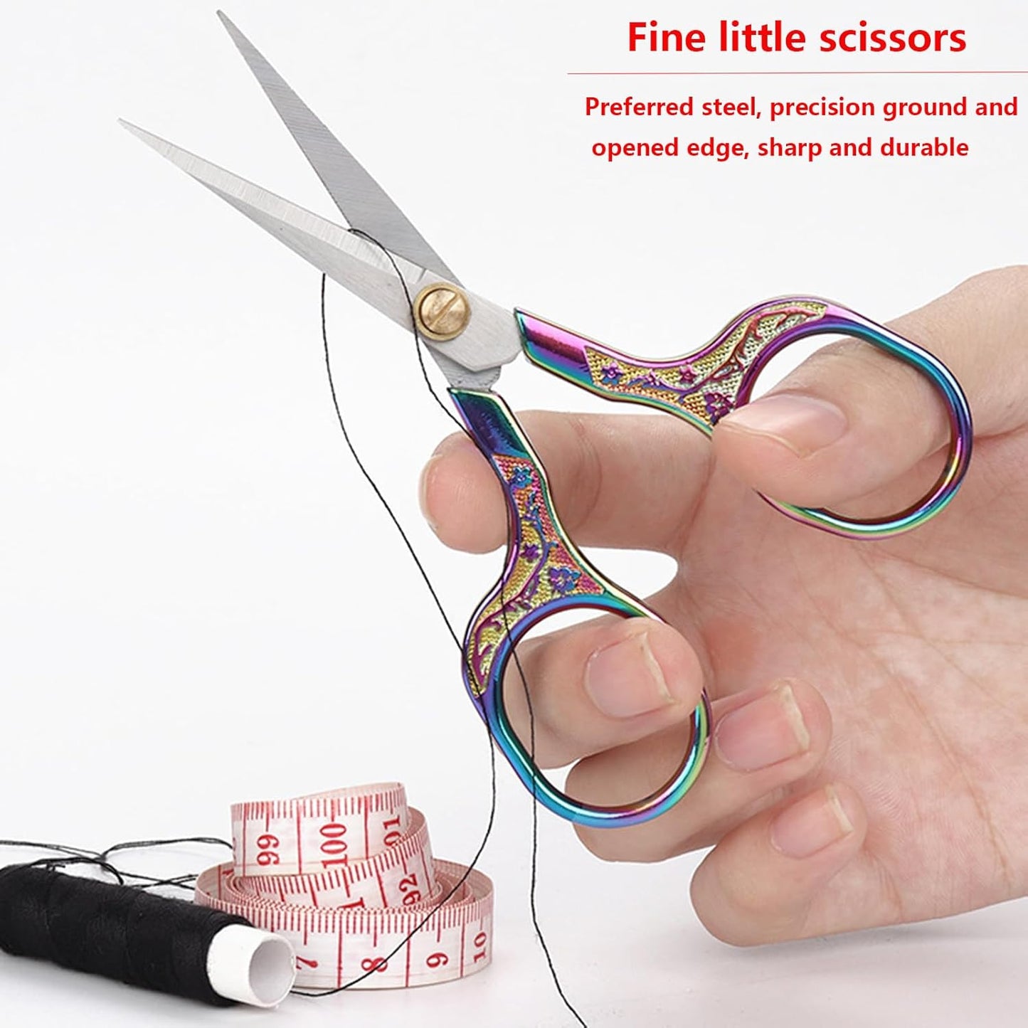 Small Sewing Scissors Sharp Embroidery Crochet Scissors, 2 Piece crochet accessories Yarn fabric scissors for Needlework Arts & Crafts DIY Tools