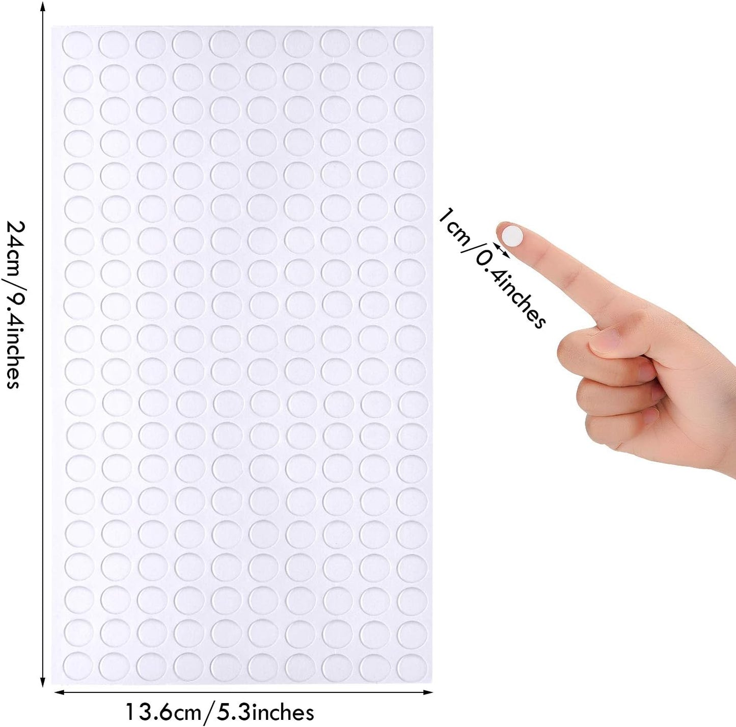 Outus 2400 Pieces Foam Dots Dual-Adhesive 3D Foam Tapes Pop Dots Adhesive Mount for Craft DIY Art or Office Supplies, 12 Sheets, Round (0.4 Inch)