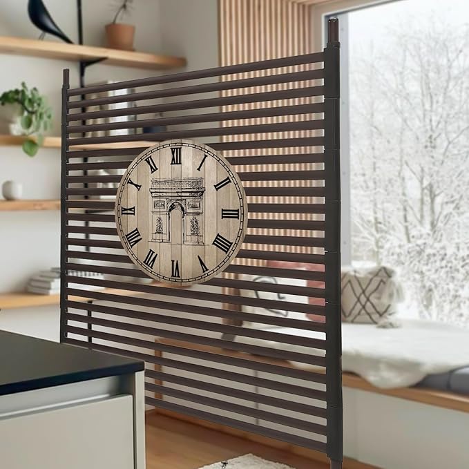 Metal Outdoor Privacy Screen,Freestanding Outdoor Divider Decorative Privacy Fence Screen,Freestanding Decorative Privacy Screen for Balcony Patio (110 * 150cm)