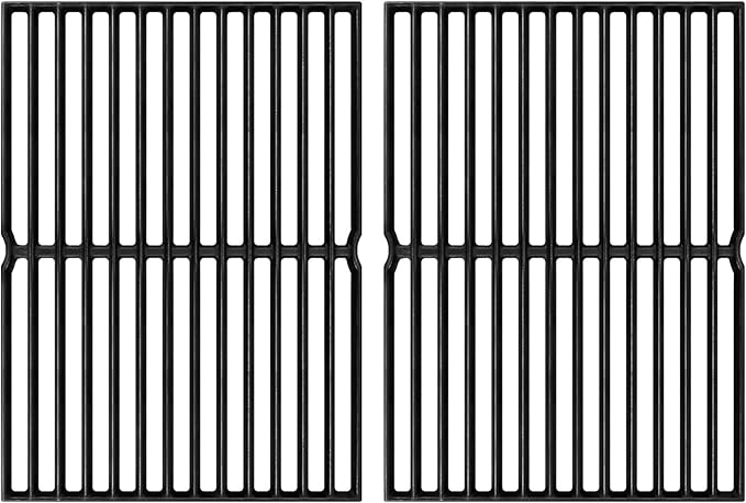 GGC 7522 7521 15" Grill Grates Replacement for Weber Genesis Silver A, Cast Iron Grate Grid for Weber Spirit E/S 200 E/S210, Spirit 500