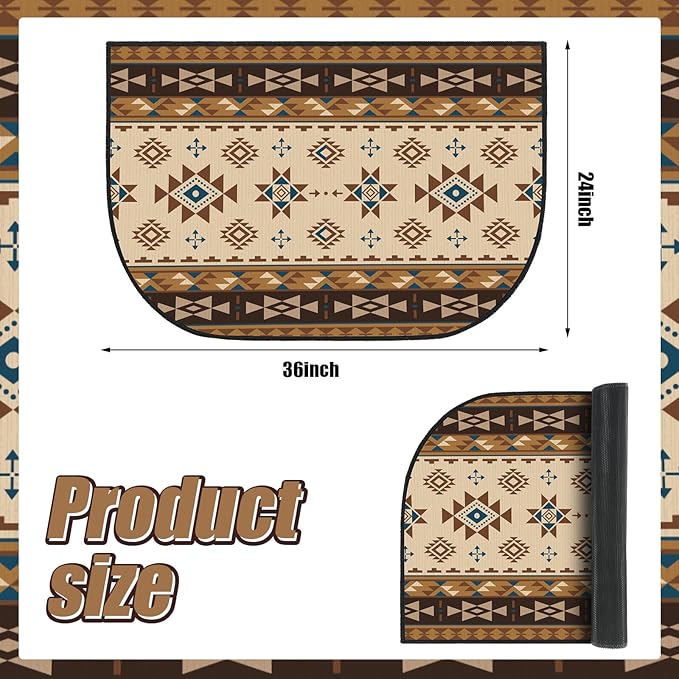 Demissle Cabin Fireplace Hearth Rug Fireplace Mats Cabin Southwestern Fireproof Rug Fire Resistant Mat for Wood Stove Floor for Kitchen Indoor Outdoor(24 x 36 Inch,Cute)