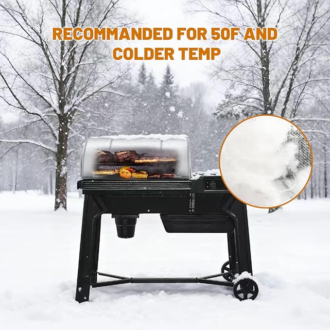 Insulation Blanket Replacement for Traeger Woodridge pellet Grill TFB86MLH,Thermal Blanket for Smoker for BAC761 Traeger Grill Cover Woodridge Pellet Smoker Blanket Winter Insulation Accessories