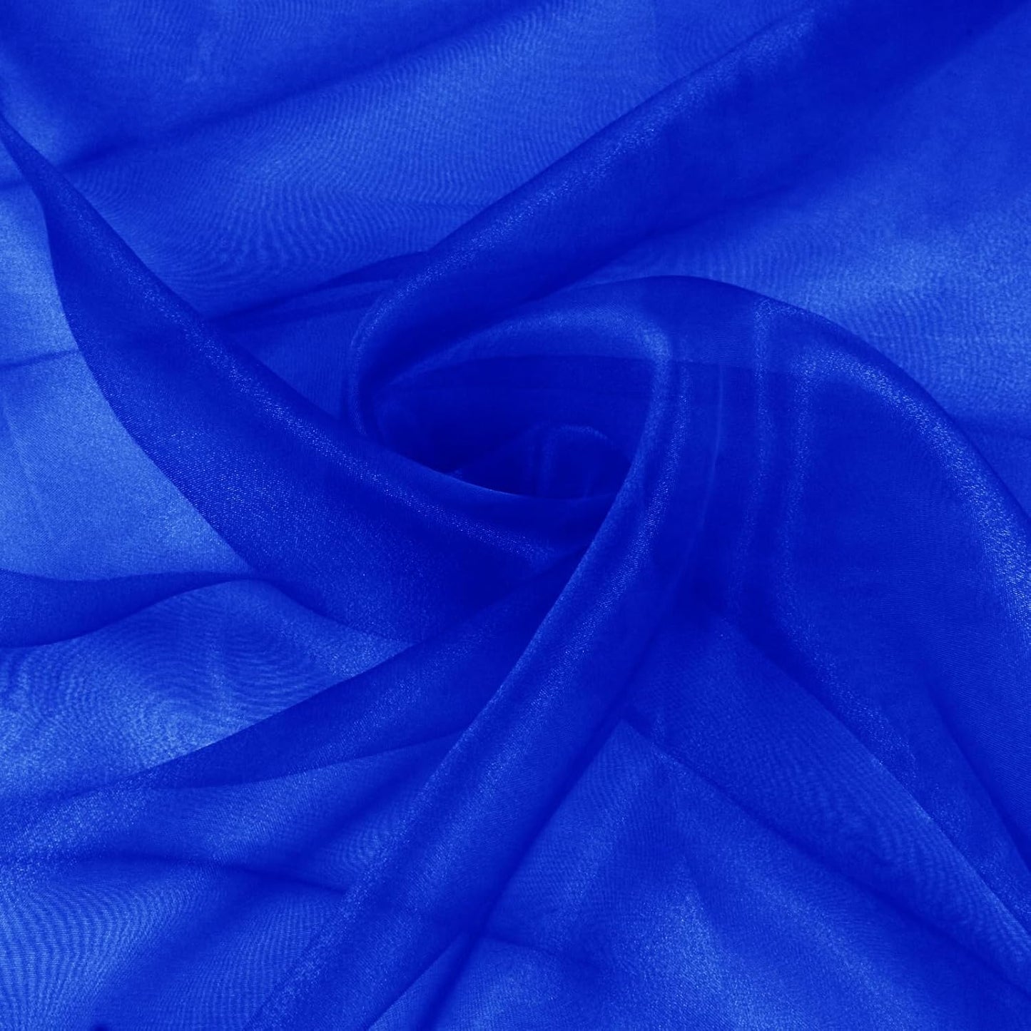 VACVELT Sheer Organza Fabric by The Yard, 60 Inch Wide Royal Blue Organza Fabric Bolt Bridal Sheer Tulle Fabric, Silk Organza Fabric Roll for Wedding Party Decorations Backdrop Curtain (1 Yard)