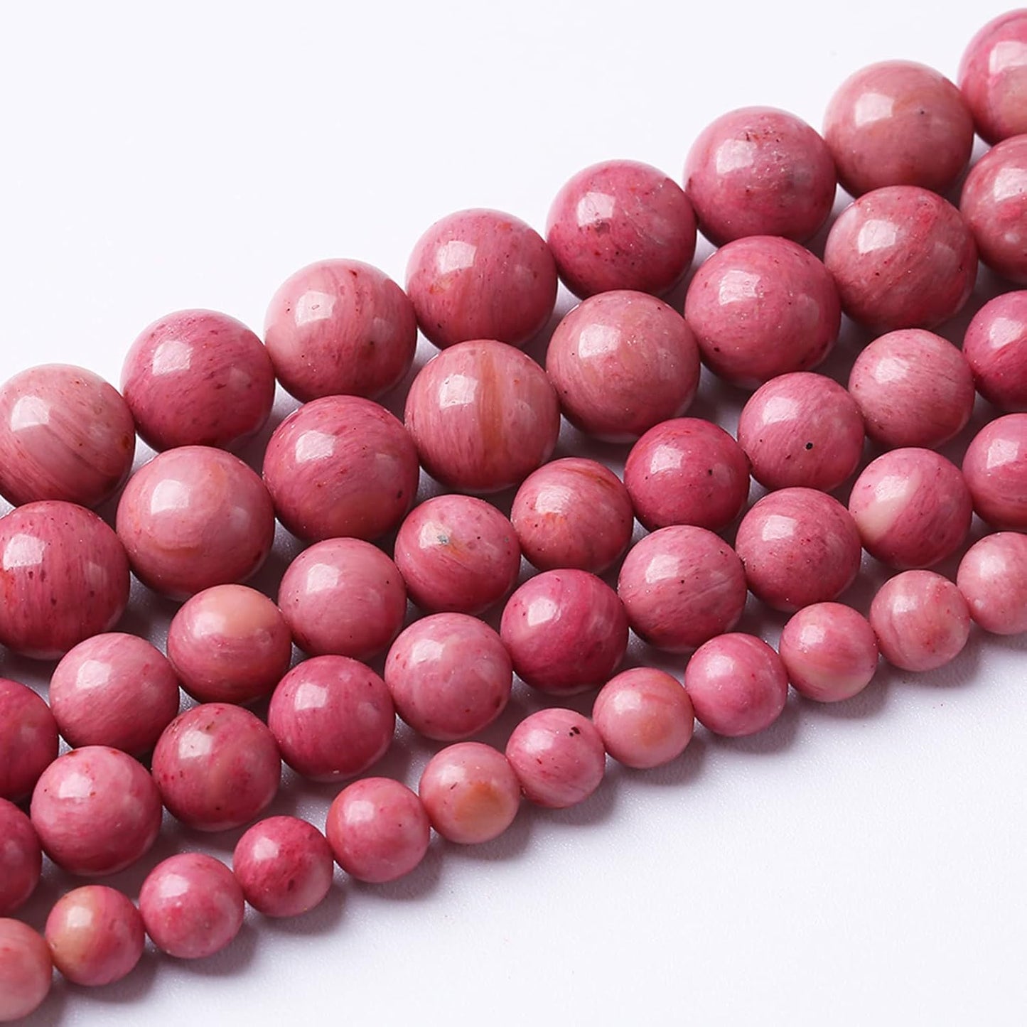 6mm 63pcs 7A Premium Gemstone Rhodochrosite Beads Natural Stone Round Loose Energy Healing Beads for Jewelry Making DIY Bracelet