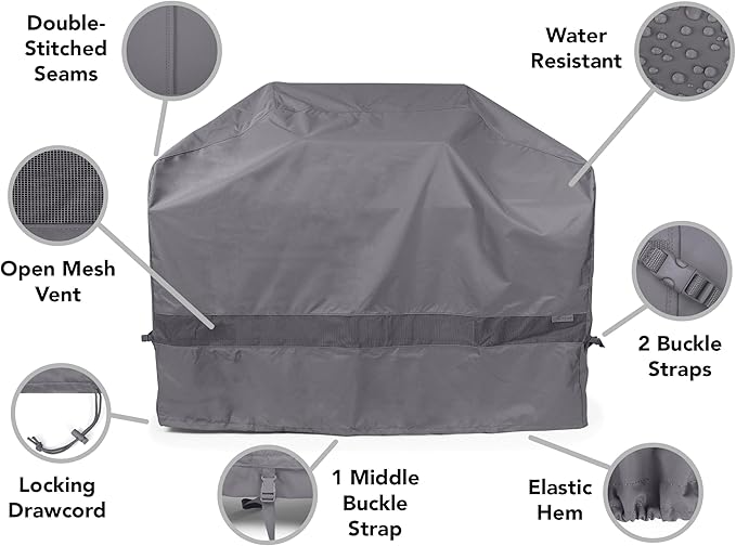 Covermates Grill Cover - Weather Resistant Outdoor Cover, Heavy Duty BBQ Covers for Large Outdoor Kitchen, Elite 300D Polyester, 66 Inch, Charcoal