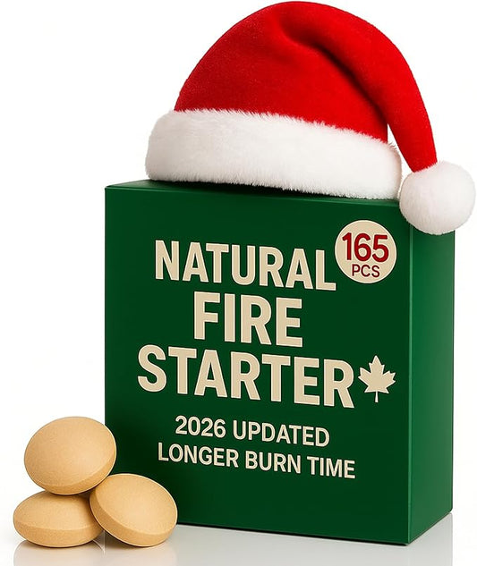 Fire Starter - Easy to Ignite,165 pcs Odorless Natural Fire Starters for Wood Stove & Pellet, Fireplace, Indoor & Outdoor Fire Pit, Firestarter for Grill, BBQ, Campfires, Chimney Charcoal, Tumbleweeds