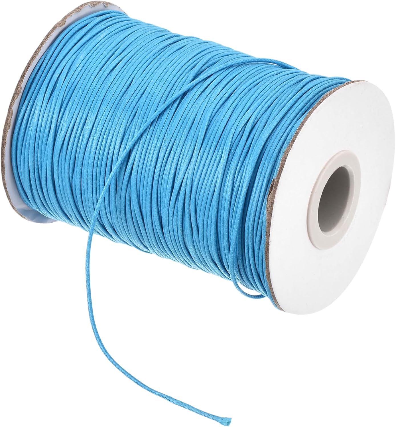 MECCANIXITY Waxed Cord 0.8mm Waxed Polyester Cord 175 Yard Wax String for Bracelet Making,Necklaces, Beading,Jewelry Making and DIY Crafts(Sky Blue)