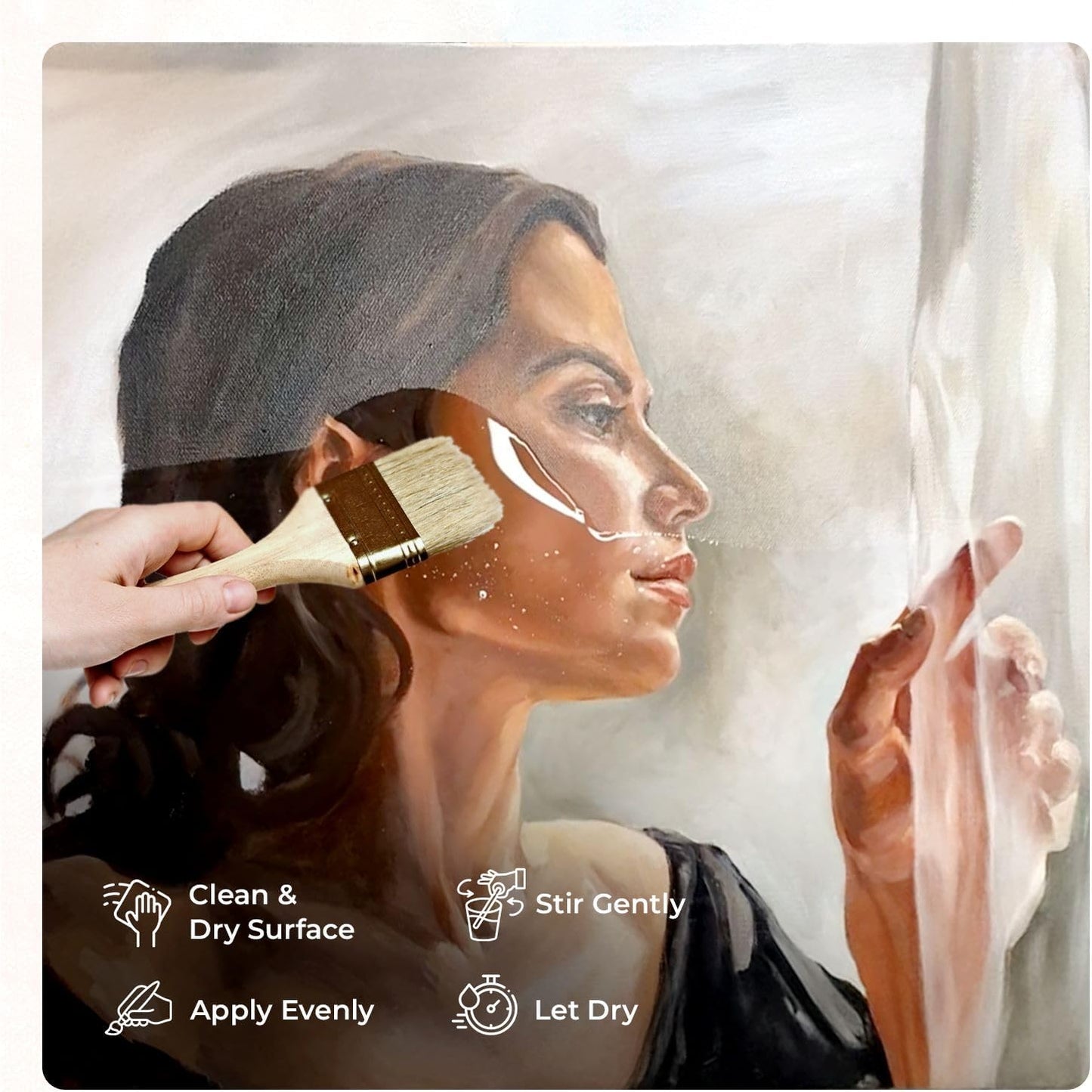 GRANOTONE Acrylic Artist's Varnish | High Gloss Finish | Non-Yellowing | Non-Toxic | Anti-Crazing | for Pro Artists, Hobby Painters & Kids | Made in India | 100 ML (3.38 fl oz)