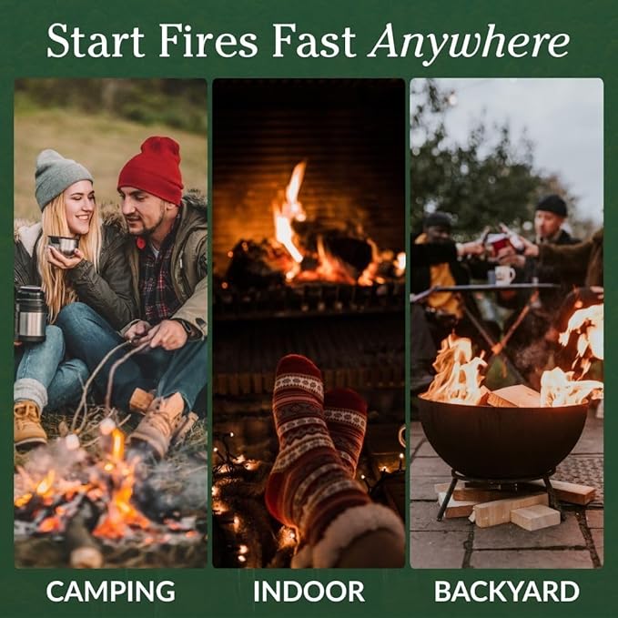 Plow & Hearth 25 LBS Fatwood Fire Starter Sticks Organic Kindling, Easy Ignition Fat Wood, All Natural Firestarters for Fire Pit, Wood Stoves, Fireplaces, Campfires, Bonfires, BBQ