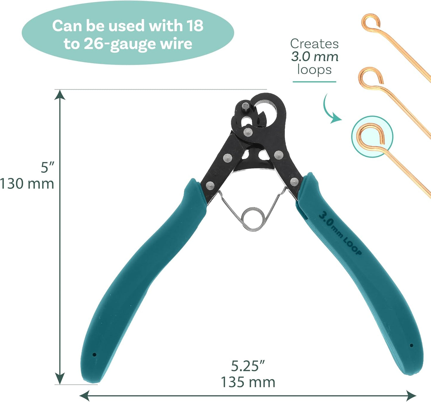 The Beadsmith One Step Looper – Create and Trim Consistent 3 mm Loops for Jewelry, Use With 18-26g Craft Wire