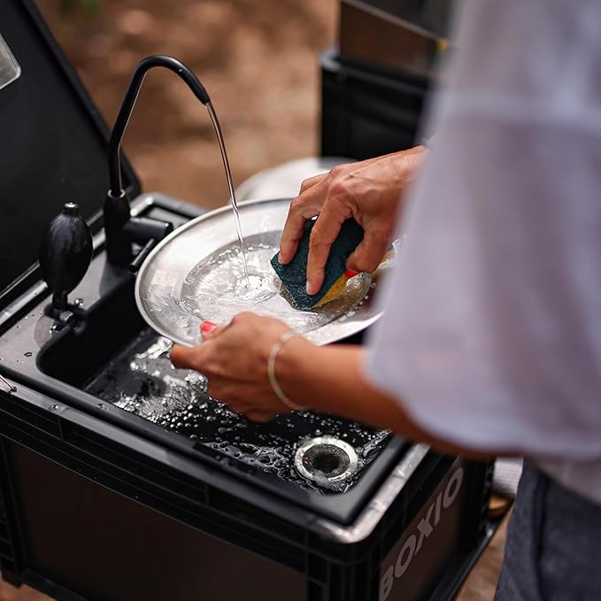 BOXIO - Portable Sink - Compact Mobile Sink for Camping, Garden, Outdoor Events, Worksite, RV, Indoor