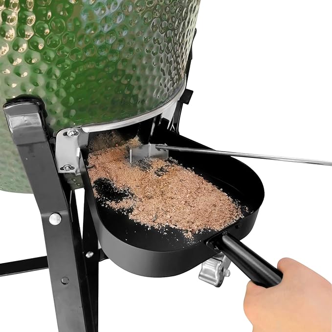 26.5" BBQ Ash Tool Poker Rake, Charcoal and Grill Cleaning Ash Tools for Big Green Egg, Kamado Joe and Other Charcoal Grills Corner Cleaner Accessories
