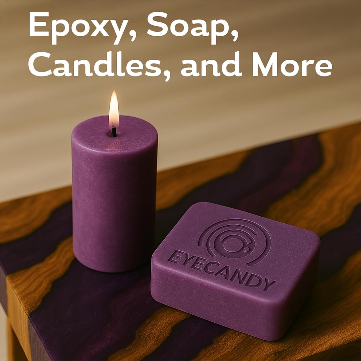 Eye Candy Premium Mica Powder Pigment “Aztec Purple” (50g) Multipurpose DIY Arts and Crafts Additive | Woodworking, Epoxy, Resin, Paint, Soap, Bath Bombs, Nail Polish (Aztec Purple, 50G)