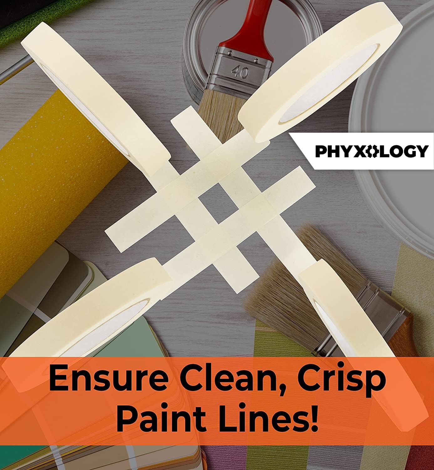3/4 in Pro-Grade Masking Tape. Single Roll = 60 Yards of Multi-Use, Easy Tear Removable Tape. Great for Labeling, Painting, Packing and More. Adhesive Leaves No Residue!