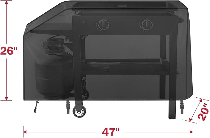 iCOVER 28 inch Griddle Cover for Blackstone,Waterproof Lightweight Polyester Flat Top BBQ Covers for 28" Outdoor Cooking Gas Grill Griddles with One Side Shelf