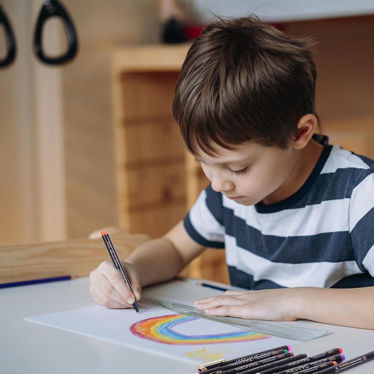 005 Micro Pen,8 Colors Waterproof Ink,FineLiner Pens for Art Illustration,Sketching, Anime, Bullet journal,and Technical Drawing