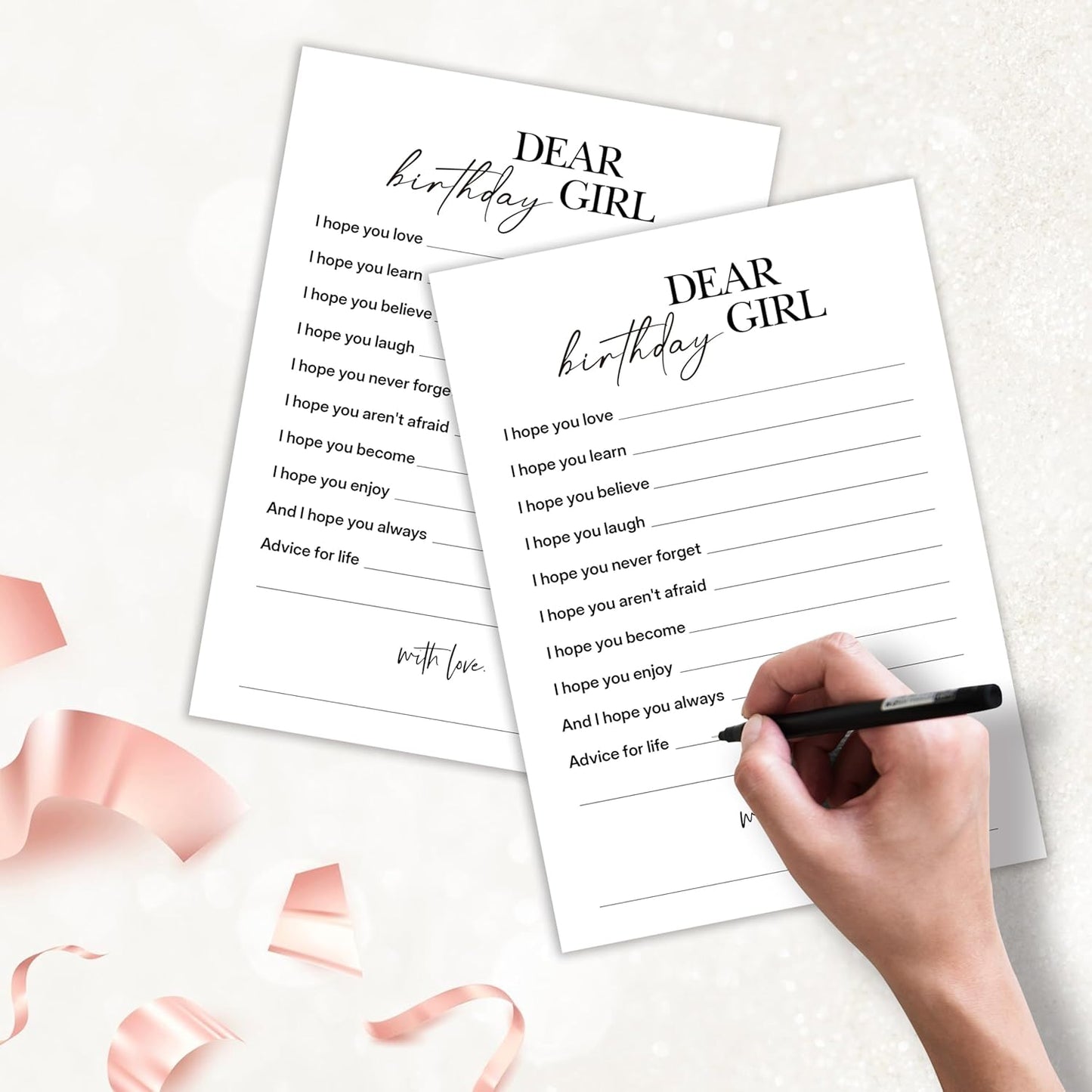 Birthday Party Games, 25 Pcs Card Set for Guests, Fun Birthday Game for Teen Adults – A02