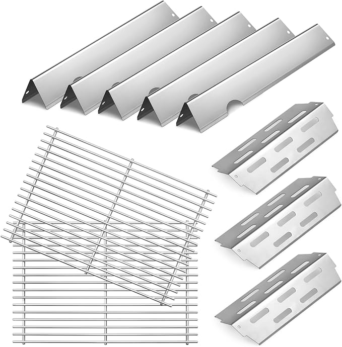 66095 Grill Grates 66032 Flavorizer Bars for Weber Genesis 2 Grill Parts 66795 Heat Deflector for Weber Genesis ii E-310 E-315 E-335 S-335 300 Series GS4 Replacement Parts, Stainless Steel