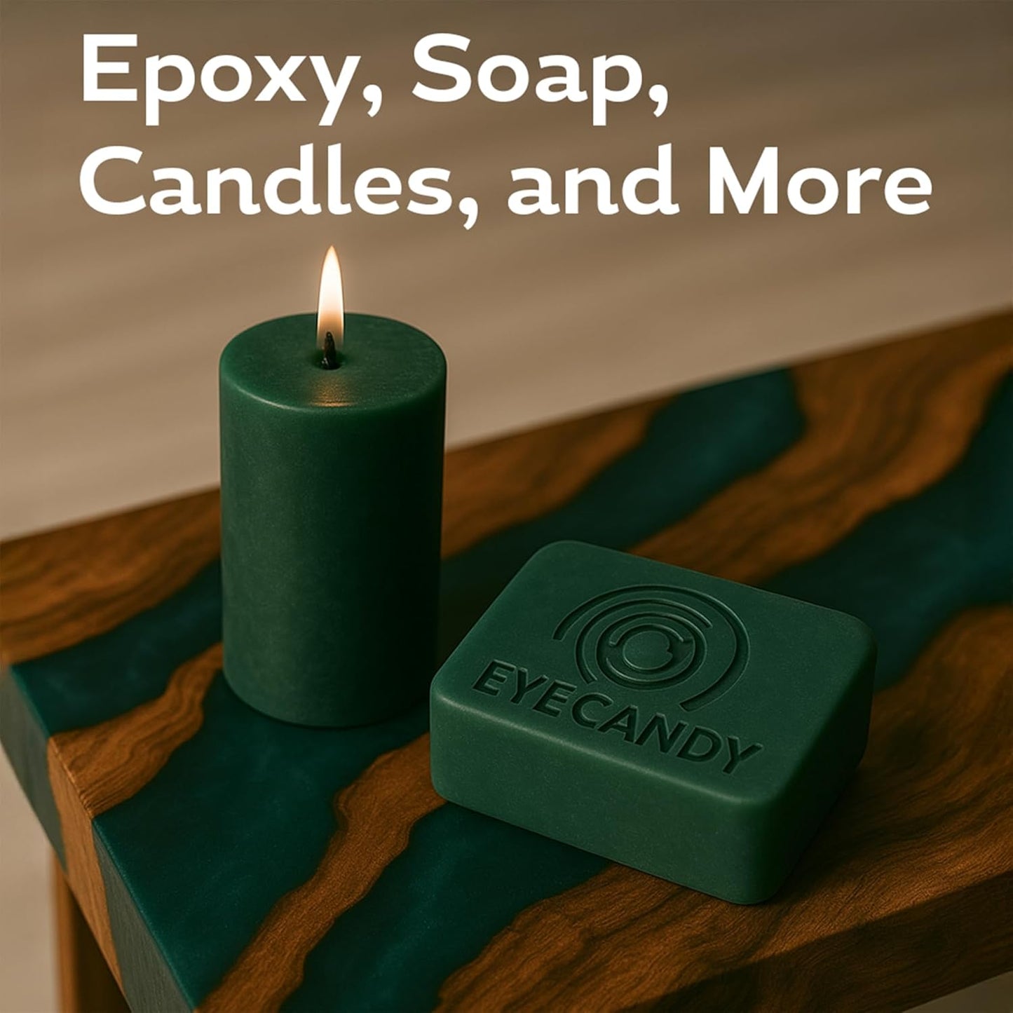 Eye Candy Pigments Premium Green Mica Powder - Imperial Jade (50gr) - for Epoxy, Resin, Soap, Paint, Woodworking, Acrylic Pouring, Bath Bombs, Fishing Lures - DIY Arts and Crafts Additive