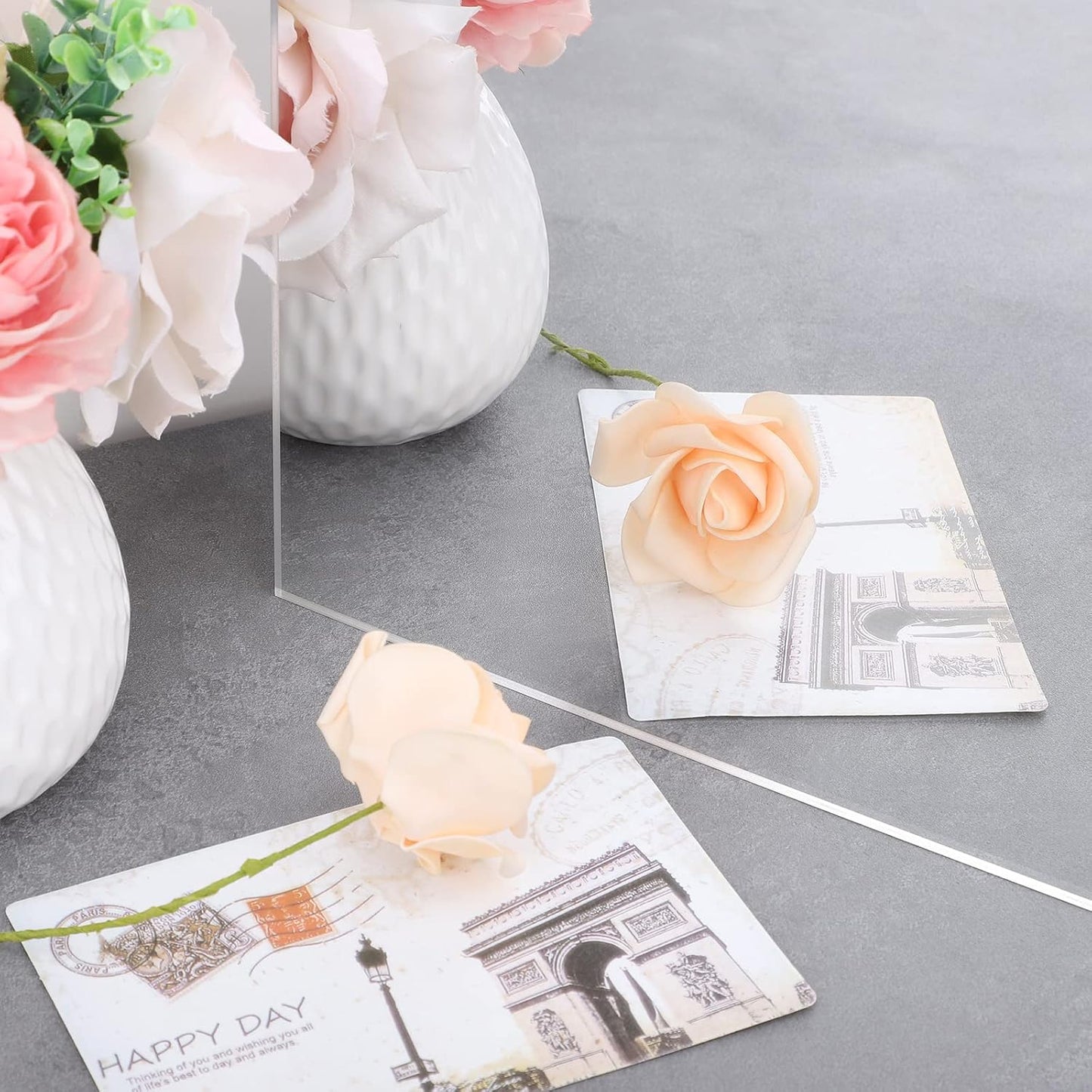 Enoin 1Pack 12 x 12 Inch Silver Mirror Acrylic/Plexiglass Sheet 0.118'' 1/8'' Thick, Non Glass Safety Reflective Mirror Sheet Laser Board Panel for Home and Commercial Use, DIY Craft, Wall Decor