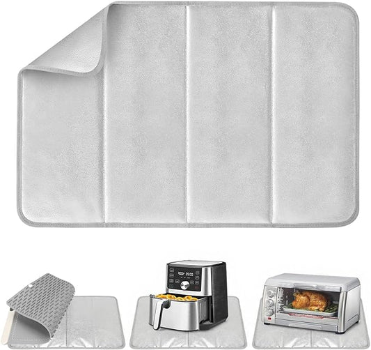 FYY Heat-resistant Mat for Food Warming Mats - 23×15.4 inch Tables Protected, Up to 50% Temperature Block, Foldable and Space-Saving, Waterproof, Oil-Resistant (Not Include Food Warming Mat)