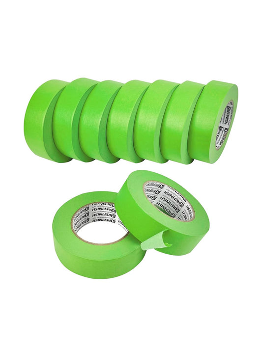 Painters Tape for Car Paint Green No Residue Automotive Masking Tape for Automotive Paint - Heat Resistant for Paint Booth, 1.41 Inches x 60 Yards, 9 Rolls