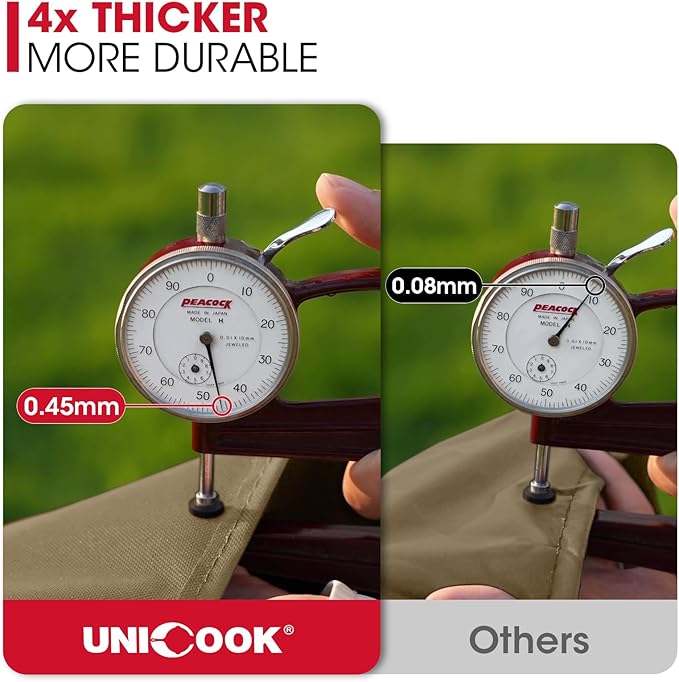 Unicook 55 Inch Grill Cover, Outdoor Heavy Duty Waterproof BBQ Cover for Weber Charbroil Nexgrill Charcoal/Gas Grills, Fade Resistant Material with Sealed Seam, All-Season Protection, Neutral Taupe