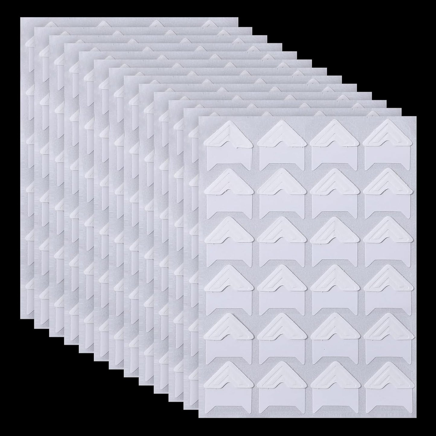 Guduling 600pcs Scrapbook Corner Stickers, Self-Adhesive Photo Corner Stickers, White Picture Corners for Scrapbooking, Photo Album, Journal Memory Books, Diaries