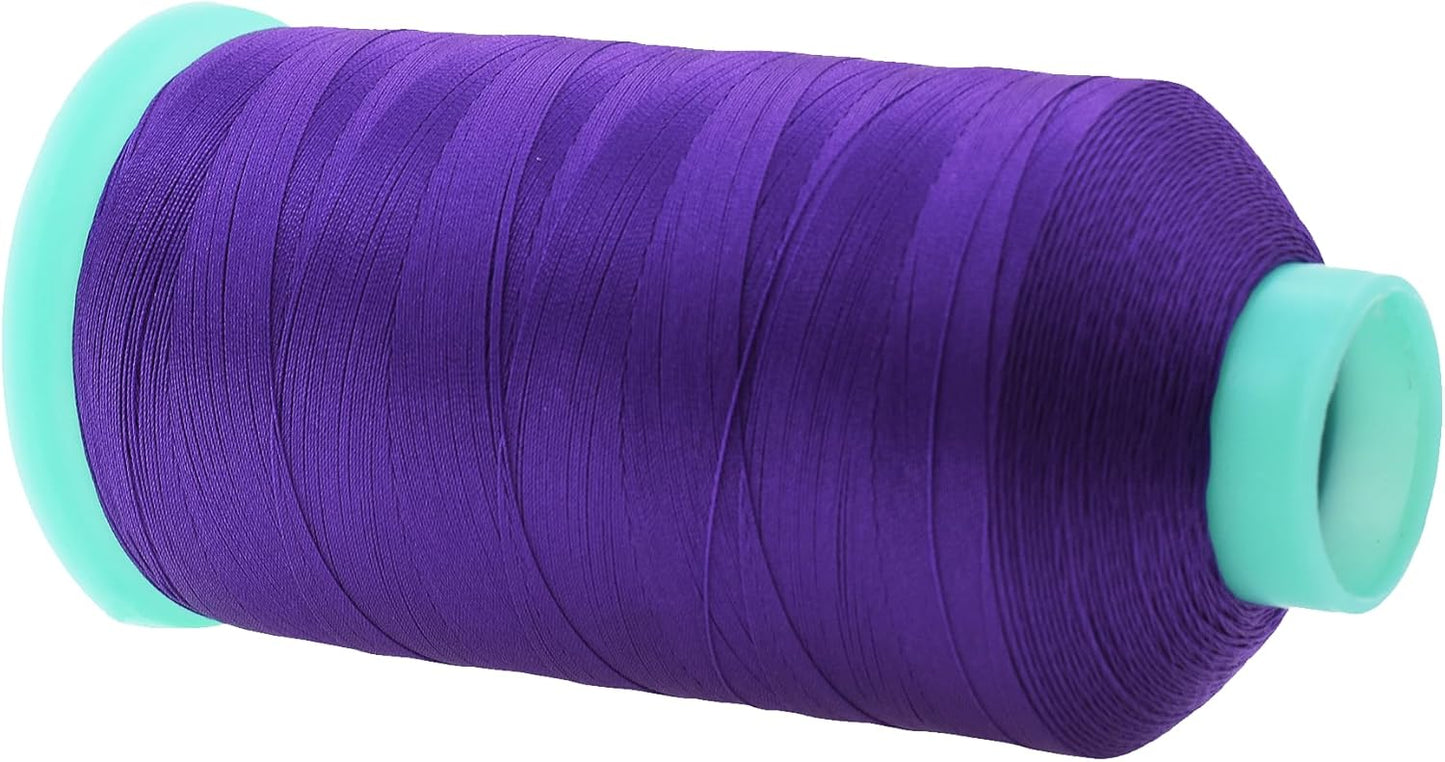 Mandala Crafts Bonded Nylon Thread Violet Heavy Duty Sewing Threads - 2843 YDs Size 46 210D T45 Tex 45 Thread for Leather Jeans Weaving Outdoor Marine Upholstery Threads