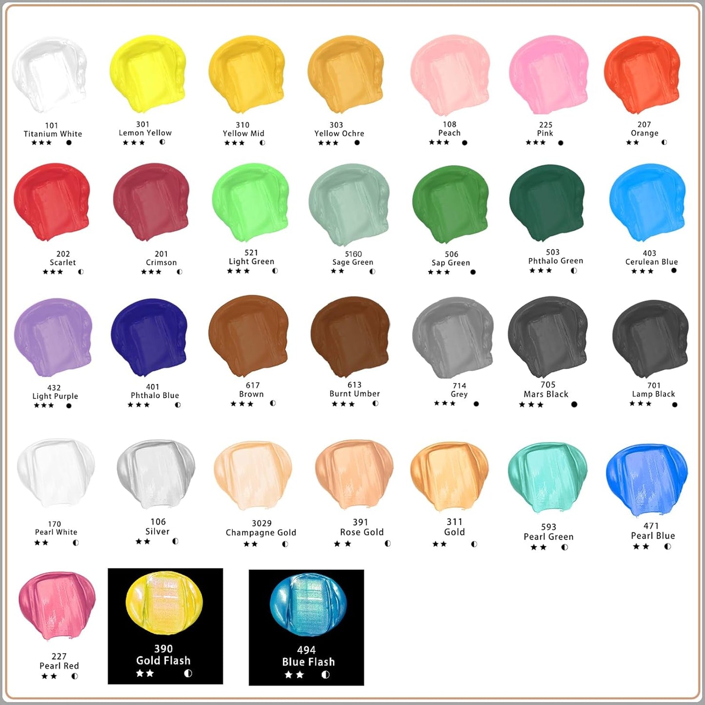 Artecho Pink Acrylic Paint, Pink Paint (120ml / 4.05oz) Tubes, Art Craft Paints for Canvas, Rock, Stone, Wood, Fabric, Art Supplies