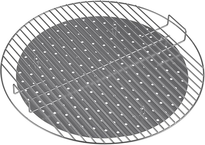 Replacement Round Cooking Grill Grate 21.5 inch, Stainless Steel BBQ Grills with No-Fire 360° Even Heat Distribution Plate, Compatible for Weber Kettle 22" Charcoal Grills & Similar Grills