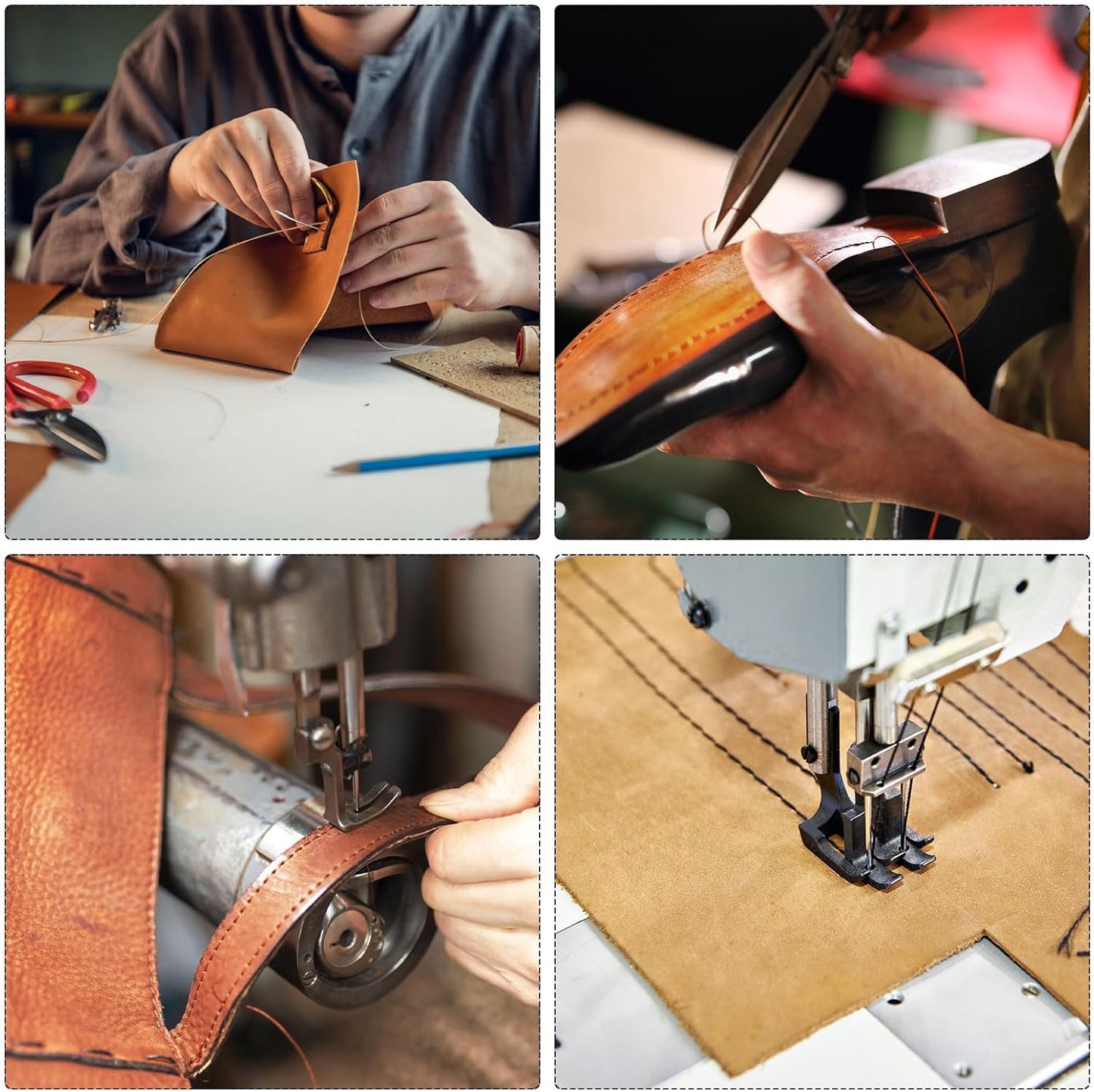 MECCANIXITY Waxed Thread,284 Yard 0.8mm 150D Flat Wax Thread Polyester Waxed String for Leather Sewing Hand Weaving Book Binding Home Decoration,Grass Green