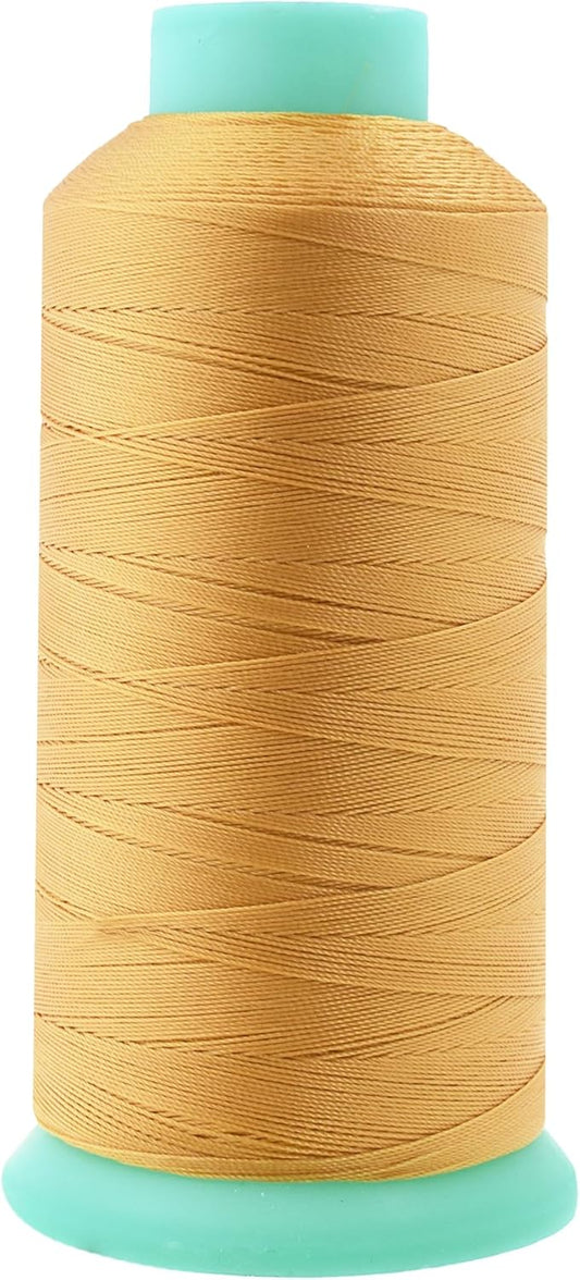 Mandala Crafts Bonded Nylon Heavy Duty Sewing Threads - Blonde 1500 YDs Size 69 210D T70 Tex 70 for Leather Jeans Weaving Outdoor Marine Upholstery