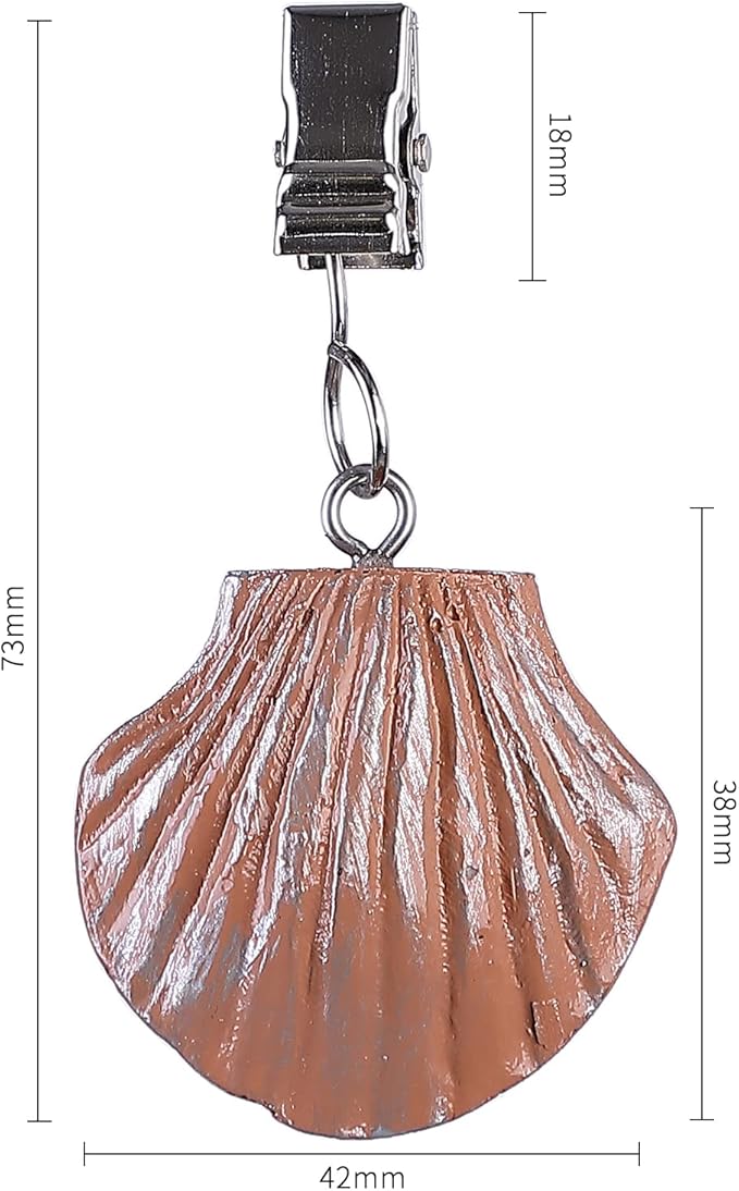TwoFish Home Set of 4 Resin Chocolate Shells Tablecloth Weights Clips Handicraft Chocolate Shells Tablecloth Clamps Pack of 4