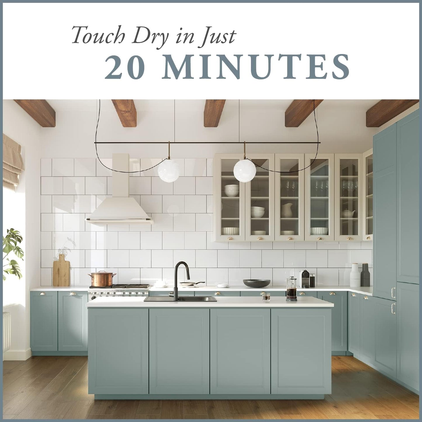 AMY HOWARD AT HOME Chalk-Based One Step Paint for Furniture, Cabinetry, Decor, Finish, and More | No Stripping, Sanding, or Priming | Medium Base | 32 Ounce | Cartouche Green