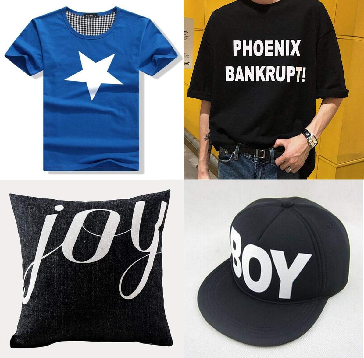 Guangyintong Heat Transfer Vinyl HTV Rolls, 12" x 12ft White Iron-on for T-Shirts, Matte Surface HTV for All Cutter Machines, Easy to Cut & Weed for DIY Design