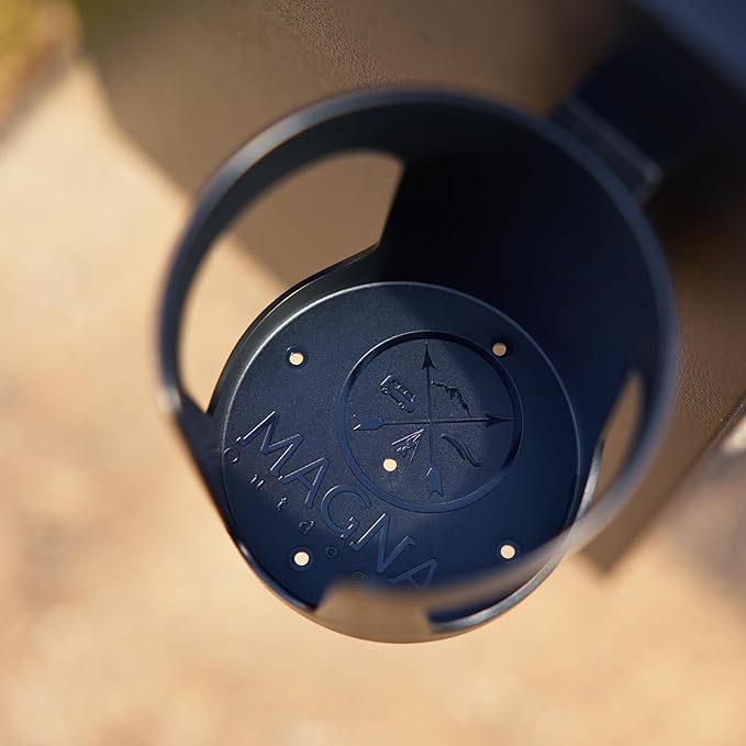 Magnetic Drink Holder Compatible with Traeger Grills and Blackstone Griddles -Will Hold All Kinds of Cups, Tumblers, Coffee Mugs and Bottles - Adheres to Non Heated Metal Portions of Grills