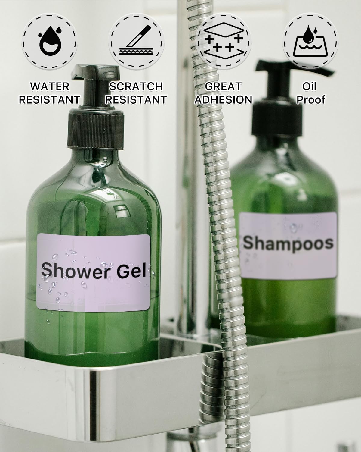 iEager 3" x 2" Thermal Labels, Rectangle Thermal Printer Stickers, Self-Adhesive Durable Sticker with Perforation Line, 500 Labels/Roll, Purple