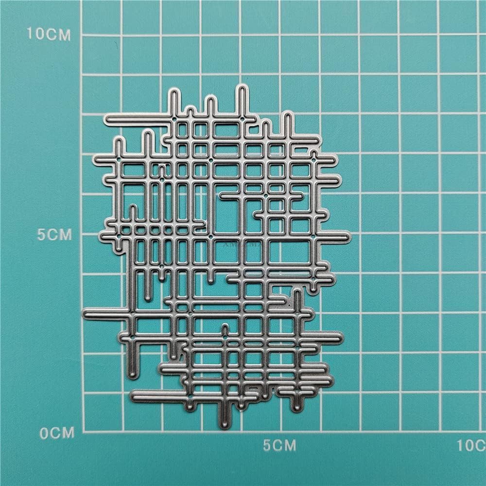 1Pc Silver Irregular Lines Metal Cutting Dies for Card Making, Paper Embossing Die-Cuts Sets, DIY Scrapbooking Photo Album Arts Crafts Templates, Stencils for Holiday Christmas Decoration，Scrapbooking