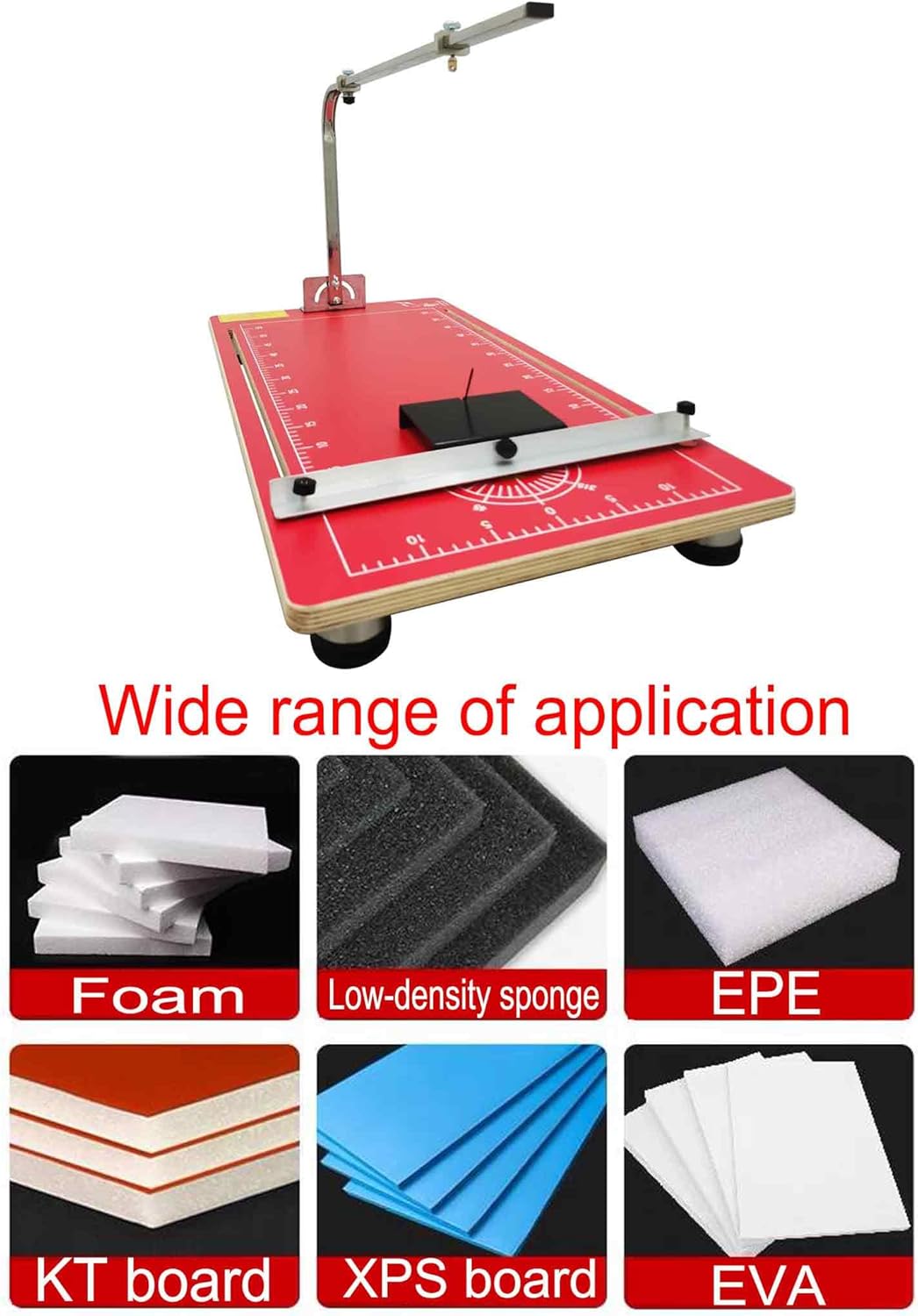 110V Hot Wire Foam Cutter with Scale, 30.7" ×15 ", 36W Professional Heat Cutting Machine for Foam, Sponge, EPE, Ribbon, KT Board, Adjustable Angle and Temperature