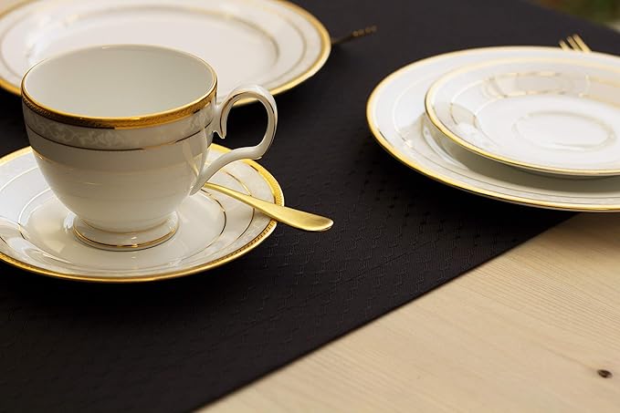 Black Table Runner 72 inch, Waterproof Dresser Scarf, Outdoor Coffee Table Runner, Elegant Dining Table Runners for Fiesta, Dinner Parties, Events, Wedding, Decor Thanksgiving, Halloween, Christmas