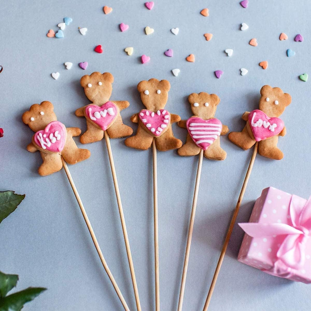 HOPELF 200PCS Wooden Dowel Rods - 1/8 x 6 Inch Bamboo Sticks - for Crafts, Cake Dowels and DIYers